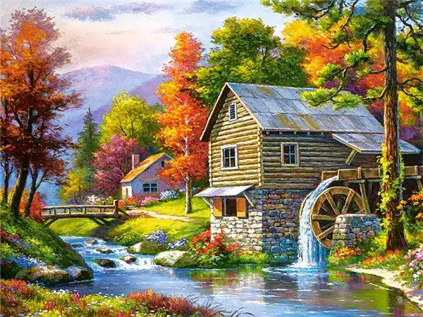 5D Diamond Painting Landscape House Full Drill DIY Embroidery Kit