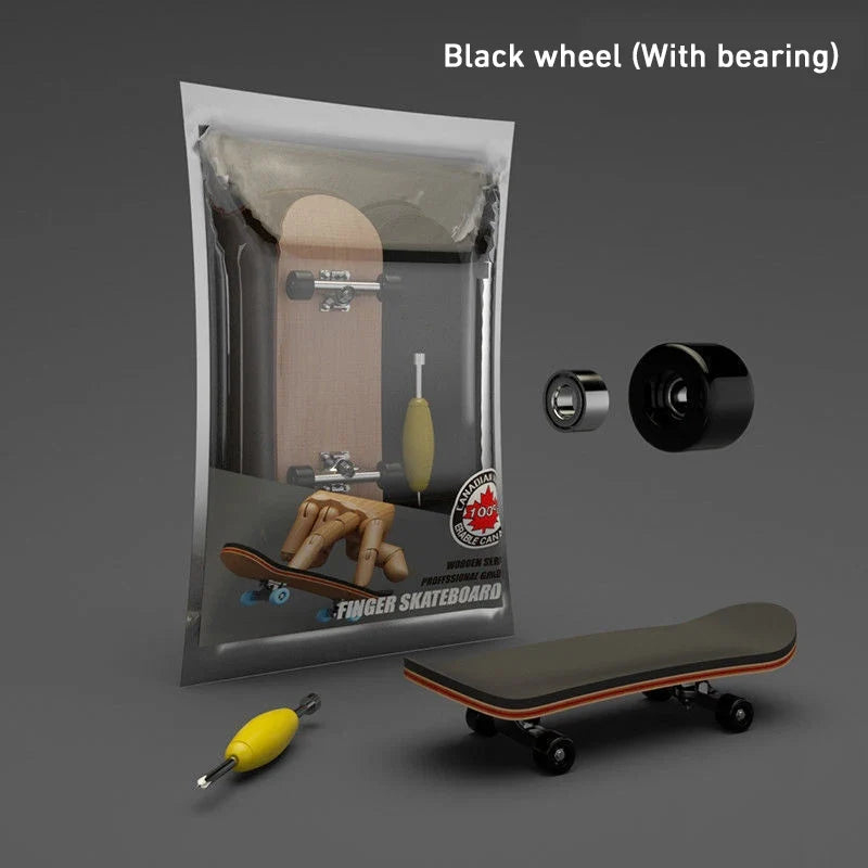 Maple Wood Finger Skateboard Toy | Mini Puzzle & Anti-Stress Gift