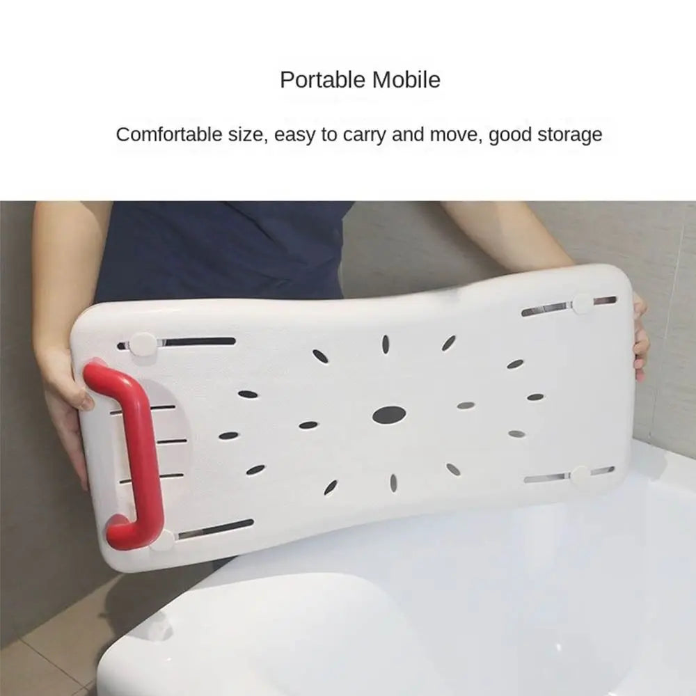 Adjustable Bathtub Shower Board – Non-Slip Bath Seat with Handle