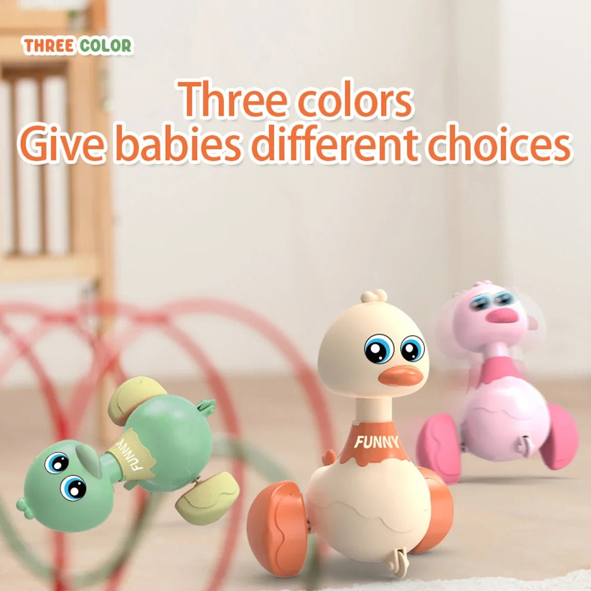 Baby Duck Pull Back Car – Cartoon Swing Toy for Toddlers Boys & Girls