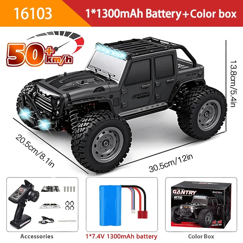 1:16 4WD RC Car 70KM/H High-Speed Drift Remote Control Truck