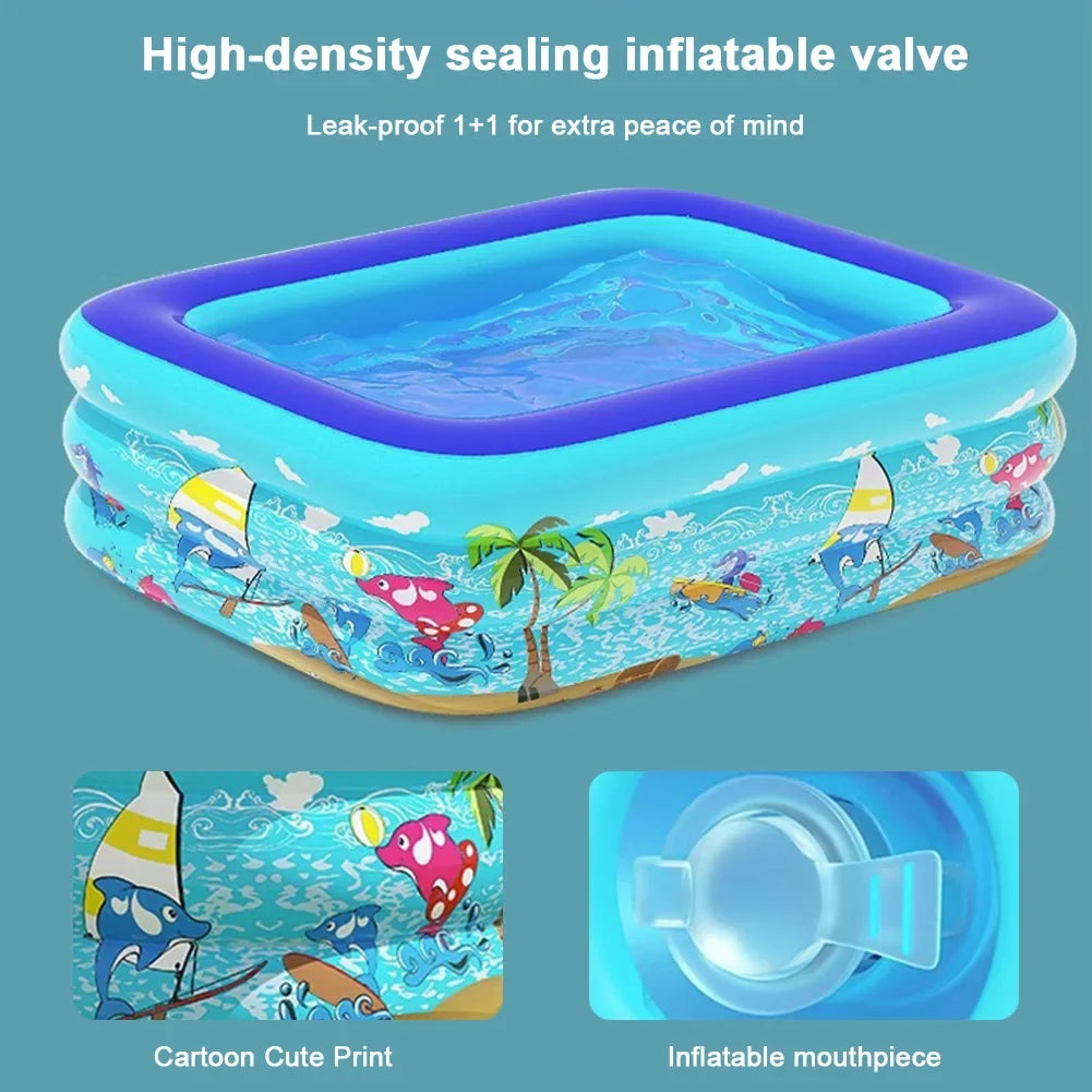 Inflatable Cartoon Baby Swimming Pool for Indoor & Outdoor Play