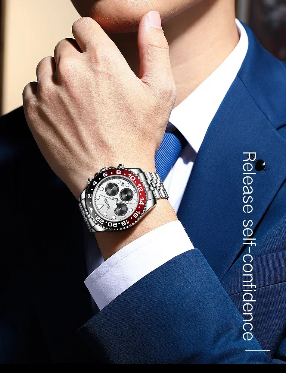 Men's Lightweight Round Quartz Watch – Luxury Dress Watch