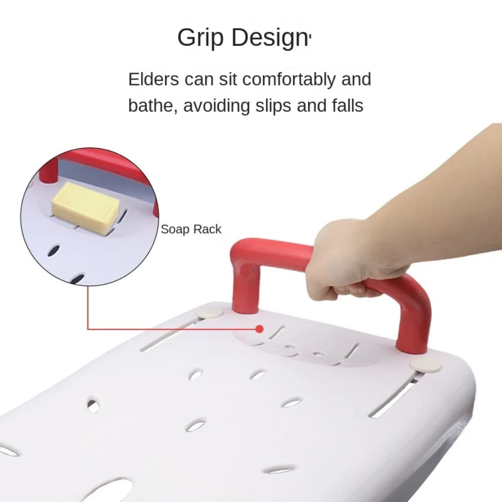 Adjustable Bathtub Shower Board – Non-Slip Bath Seat with Handle