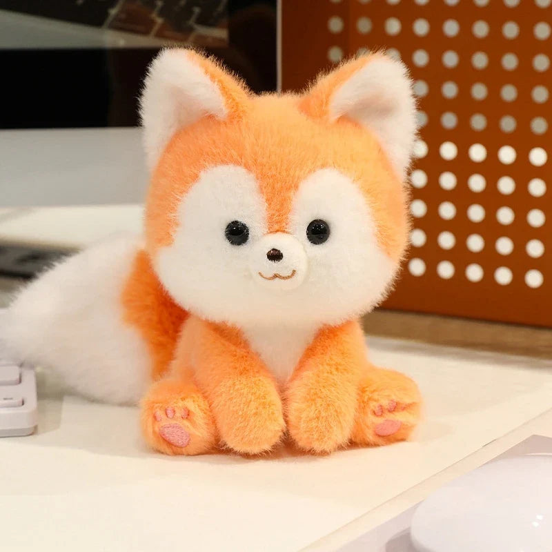Cute Sitting Animal Plush Toys – Red Panda, Fox, Sloth & More