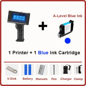 with 1 blue ink