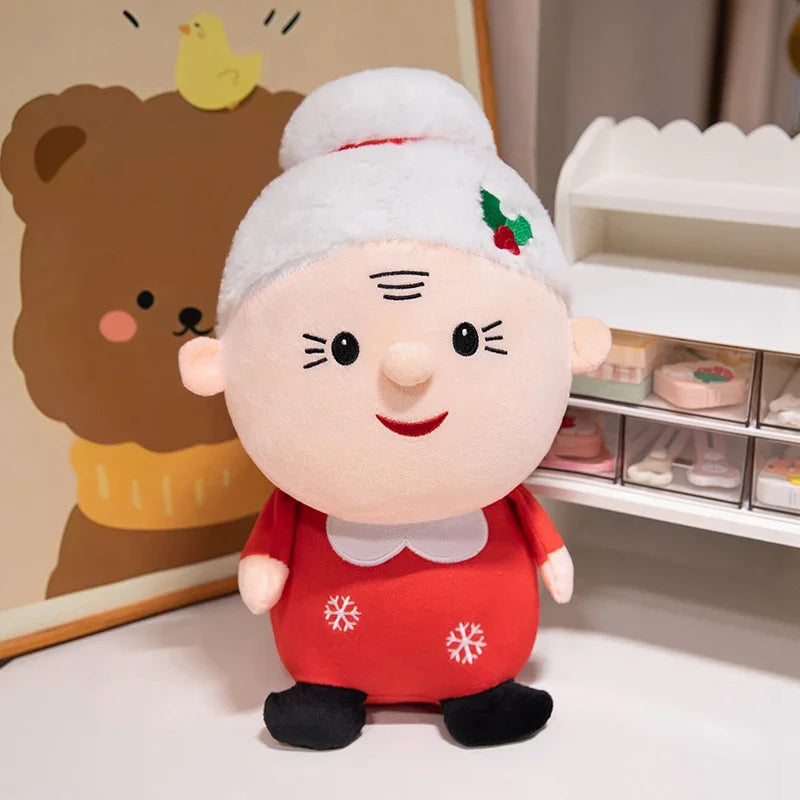 Cute Christmas Plush Toys – Santa, Elk, Snowman & Gingerbread Doll