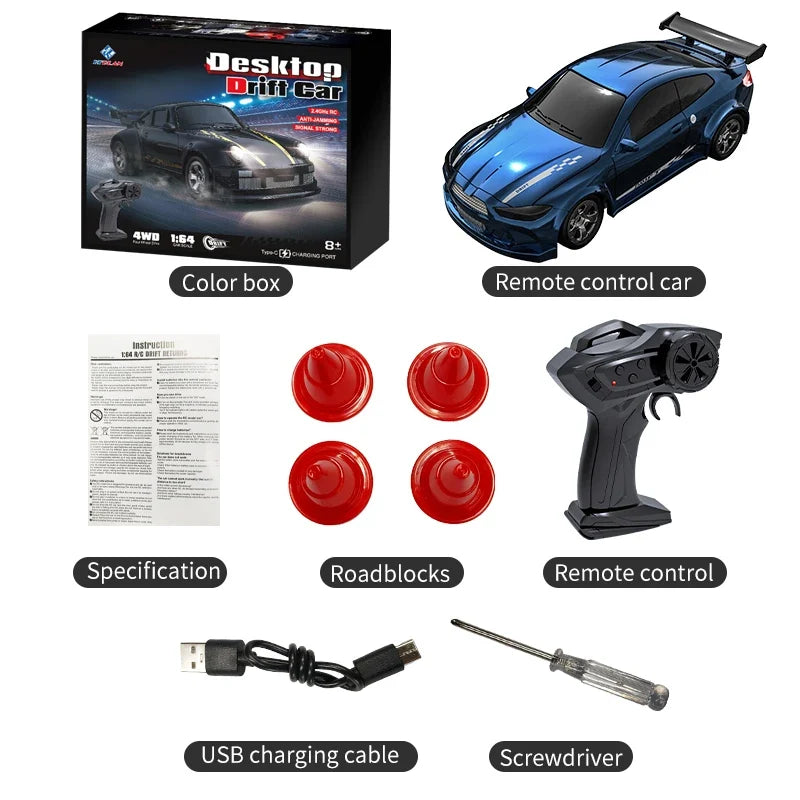 2025 KF20 1:64 Drift RC Car 4-Wheel Remote Control Racing Toy