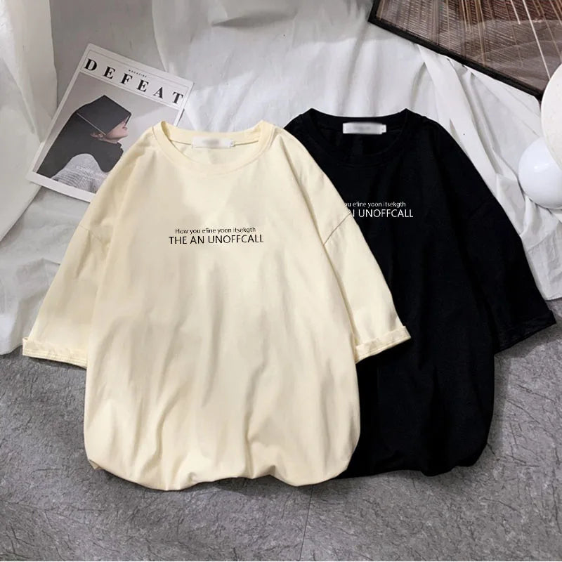 Men's Summer Letter Print T-Shirt