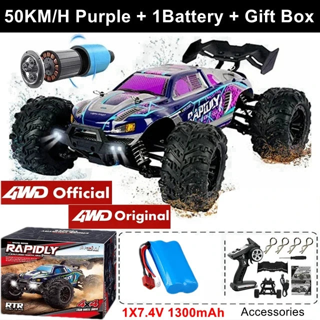 4WD Remote Control Car High-Speed 50-80KM/H Off-Road Buggy Truck