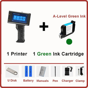 with 1 green ink