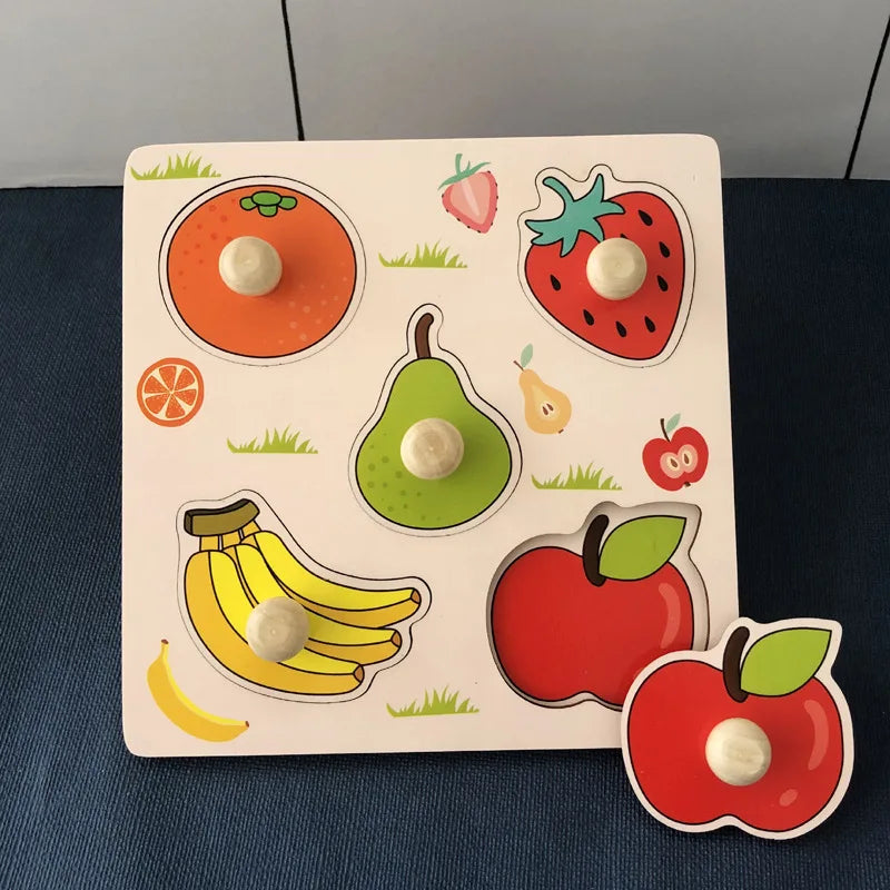 Montessori Wooden Building Blocks – Educational Color & Shape Toy