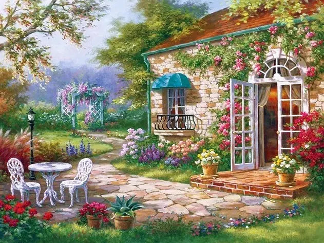 5D Diamond Painting Landscape House Full Drill DIY Embroidery Kit