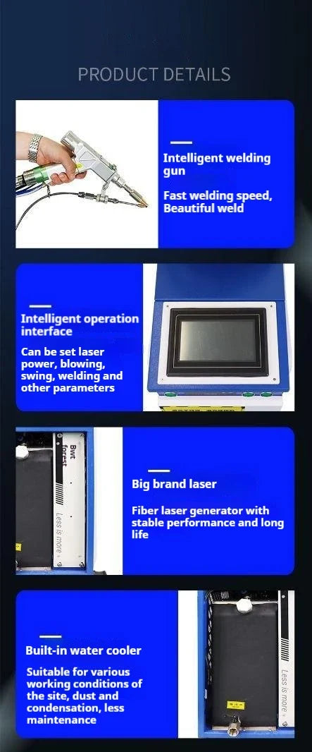 1500W Handheld Fiber Laser Welder – Water-Cooled Portable Metal Welding Machine