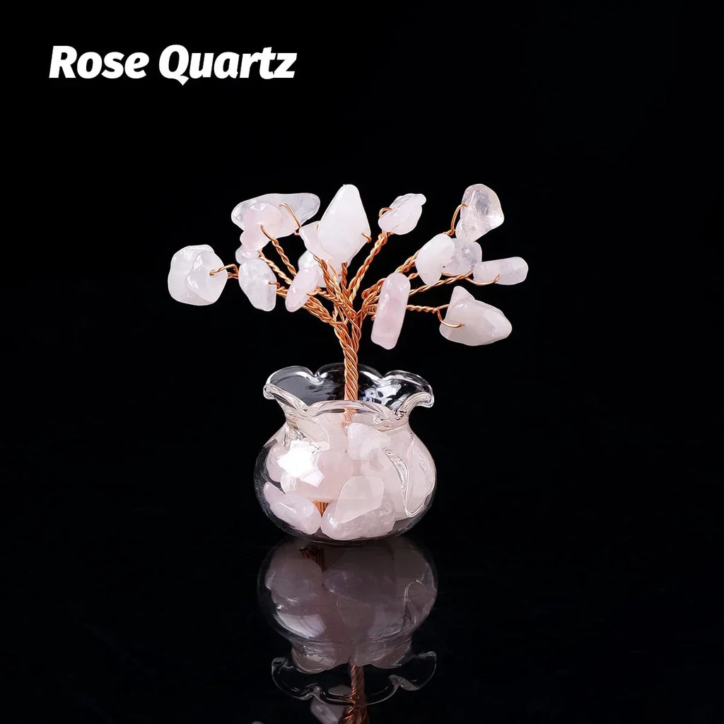 Crystal Tree of Life Healing Gemstone Bonsai Home Office Decor Gift