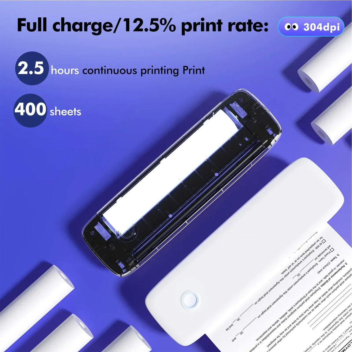 Portable Thermal Transfer Printer – Wireless & USB Label Printer