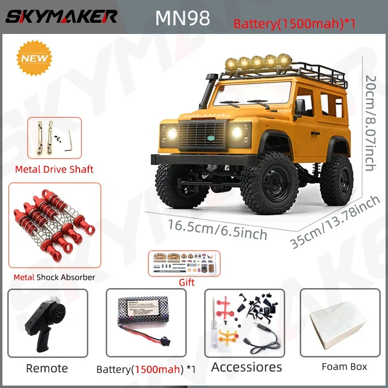 1:12 RC Car MN99s MN98 4WD Rock Crawler Remote Control Truck Toy