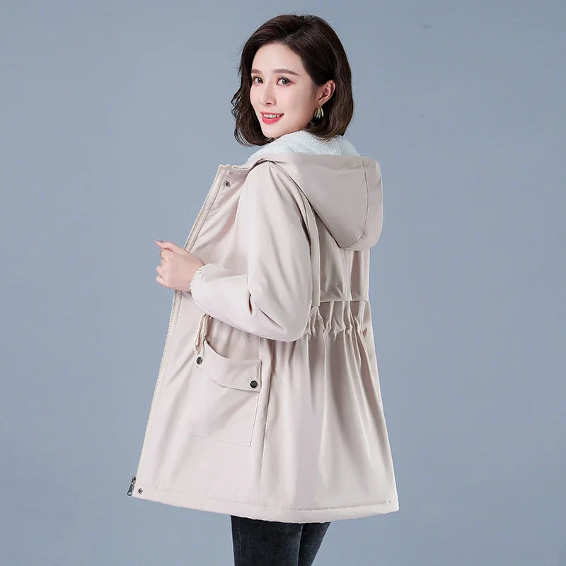 Women's Winter Puffer Coat, Warm Cotton Hooded Casual Parka