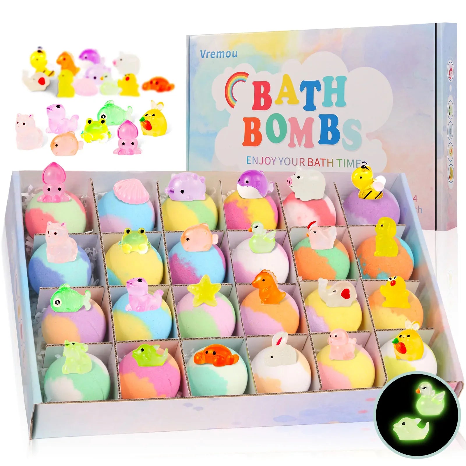 Bath Bombs for Kids – Natural Fizzy Surprise Bath Toys Inside