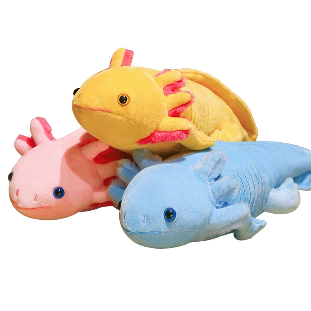 Kawaii Axolotl Plush Toy – Colorful Newt Stuffed Long Pillow