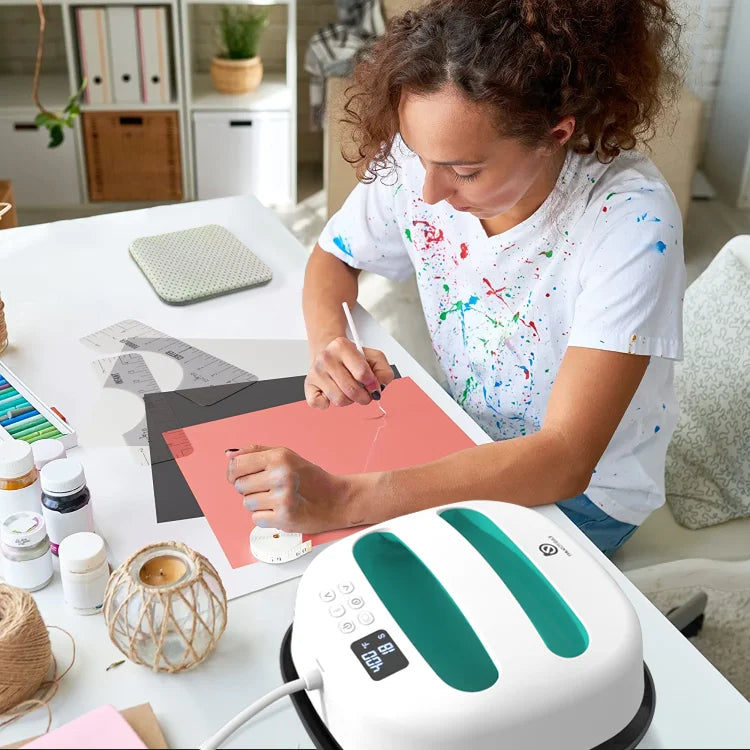 HP2 Heat Press Machine for T-Shirts, Portable Heat Press  9''x9'' Iron Press for Sublimation and HTV Vinyl Shirt Press Machine