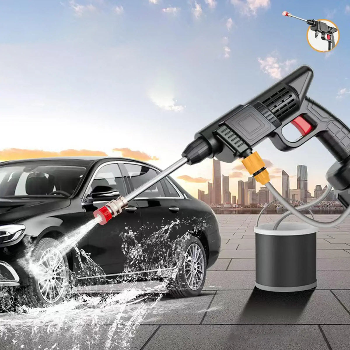 Cordless High-Pressure Washer – Portable Car Wash Spray Gun
