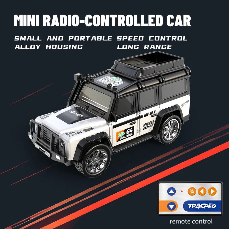 6601Green RC Car MINI Alloy 1/64 Remote Control Toy for Kids