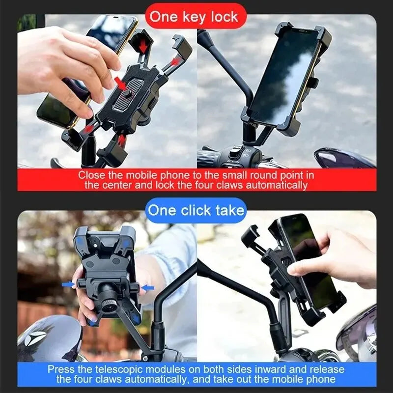 Bicycle Phone Holder – 360° Rotating Handlebar Mount