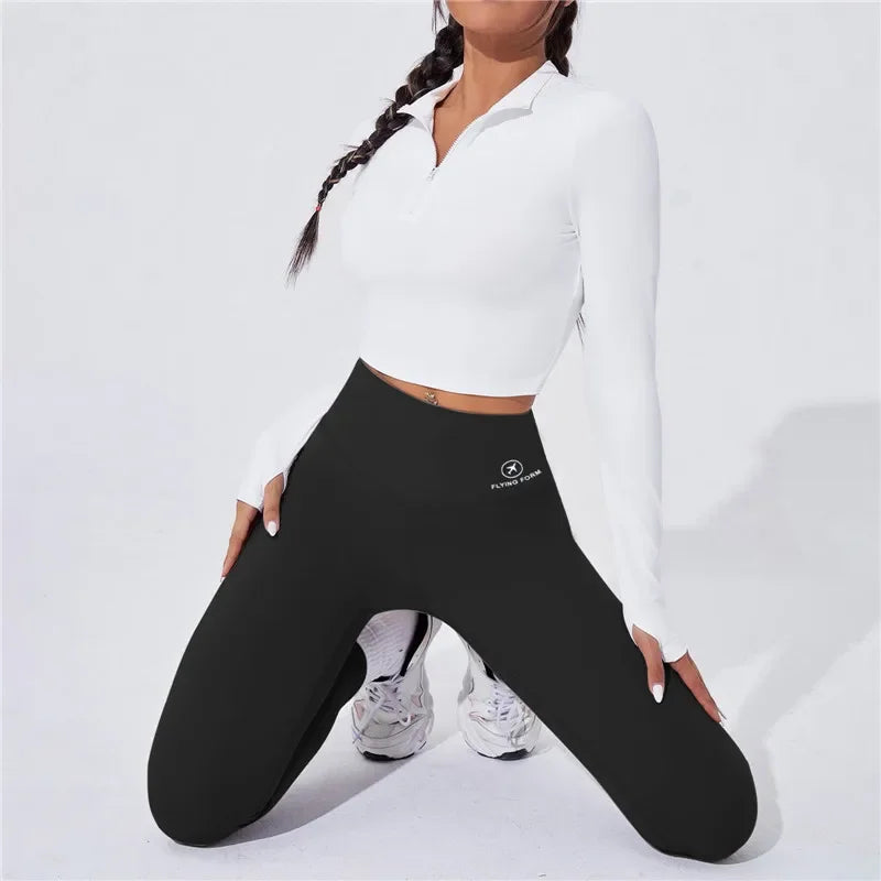Women's High-Waist Leggings, Thermal Yoga Sports Tights