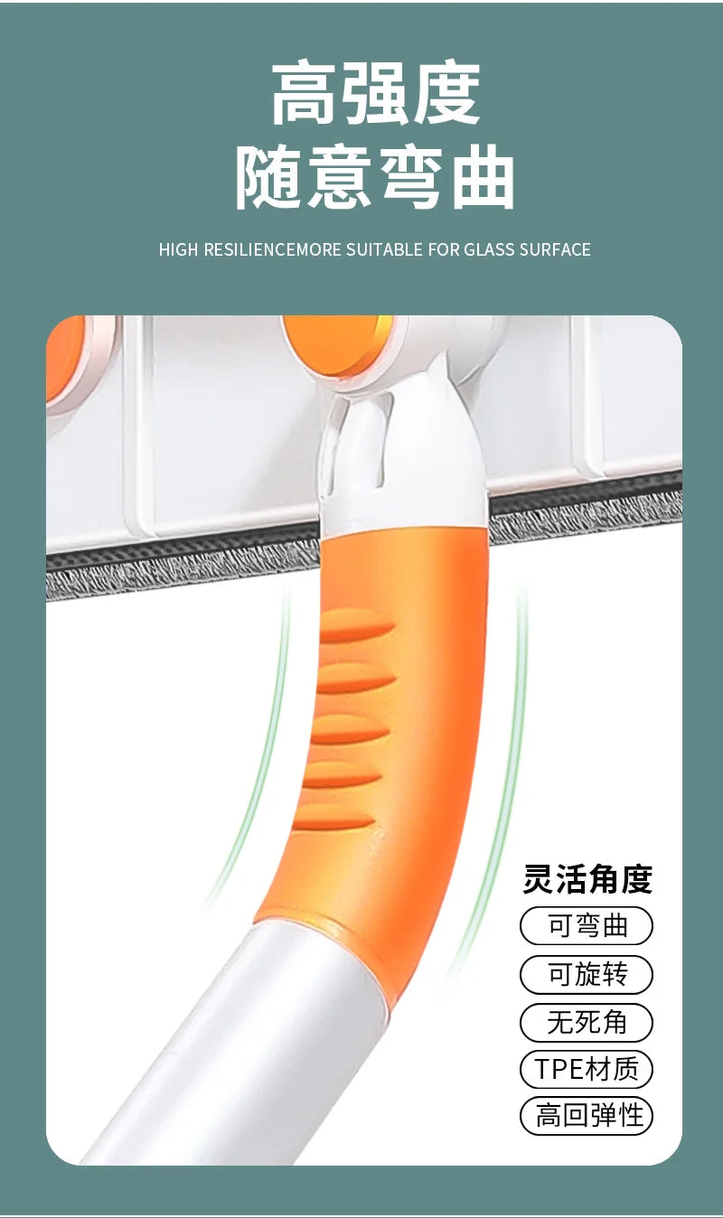 Telescopic Window Cleaning Mop – Microfiber Glass Squeegee & Scraper