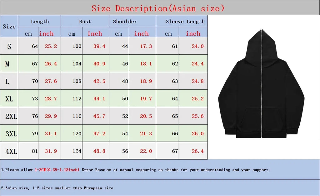 Women's Zip Up Hoodie, Oversized Autumn Hooded Sweatshirt