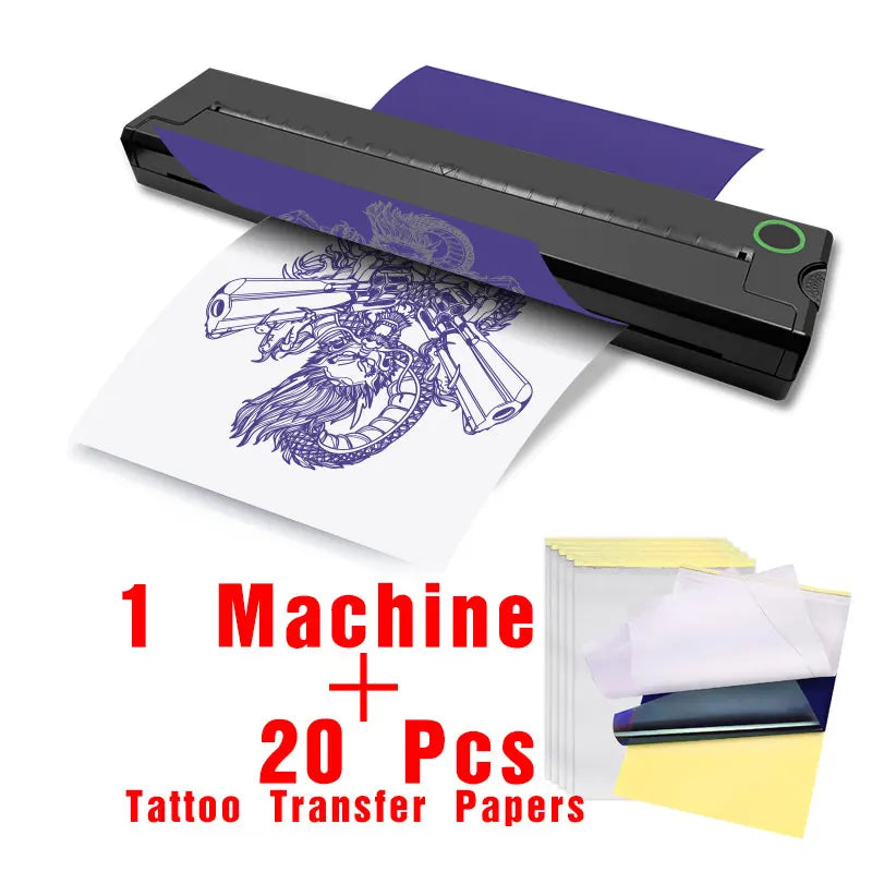 Portable A4 Thermal Printer – Wireless Tattoo Stencil & Document Printer