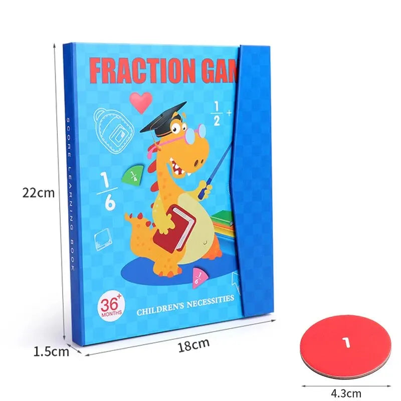 Magnetic Fraction Puzzle Set – Montessori Math Learning Toy for Kids