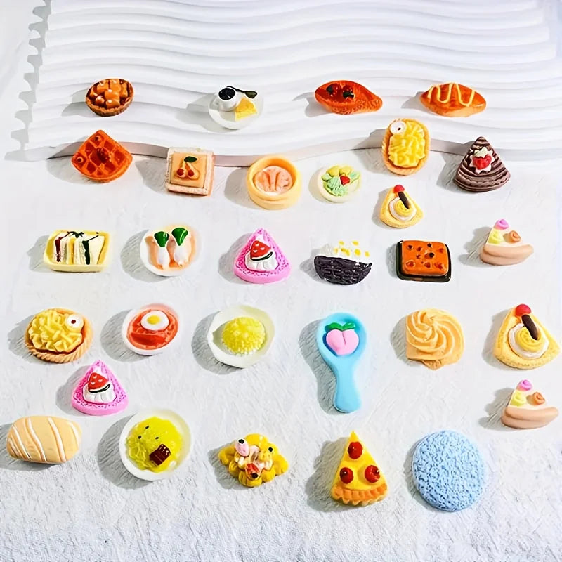 Mini Food Toys Resin Dolls | DIY Kitchen Accessories for Kids & Gifts
