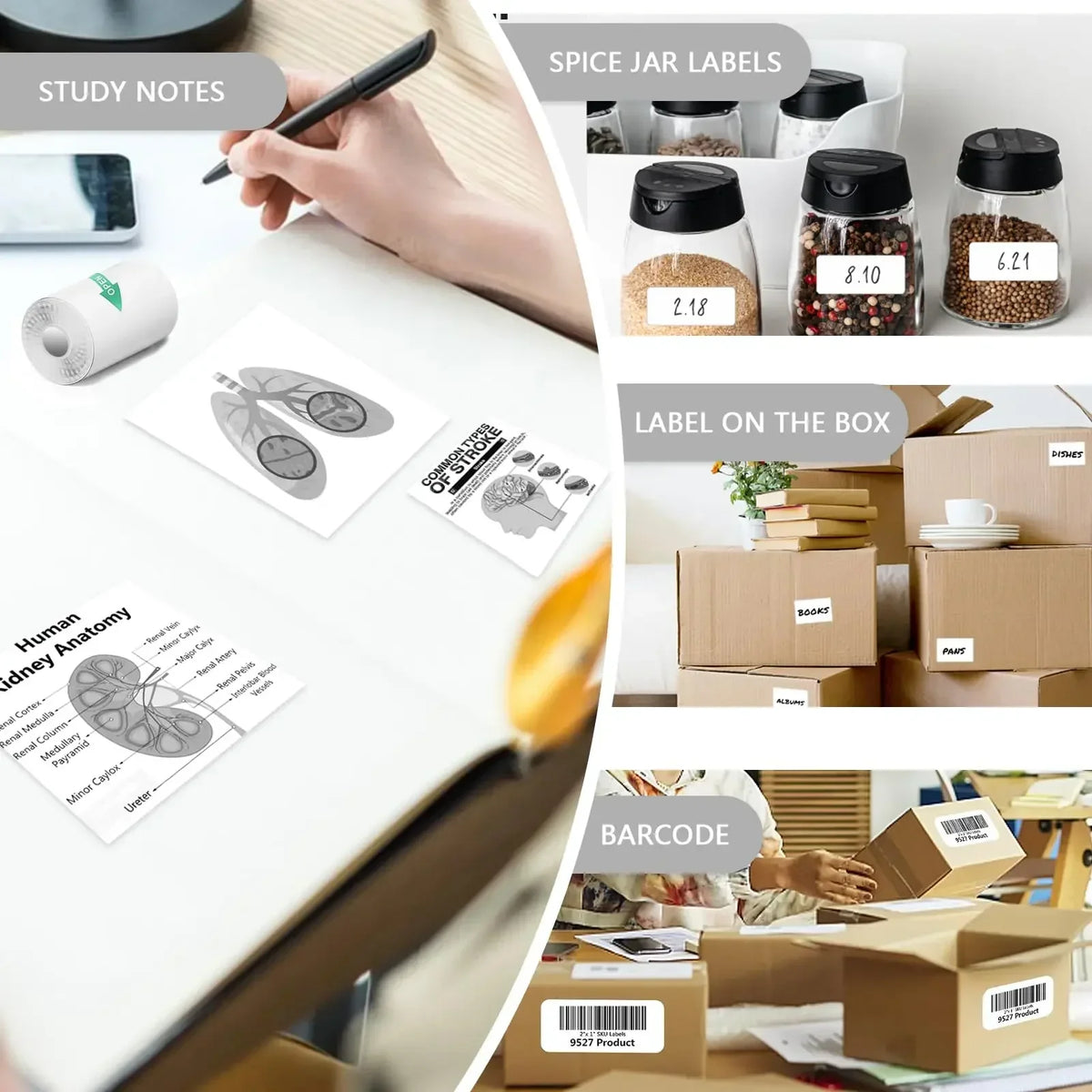 Mini Portable Thermal Label Printer – Self-Adhesive Sticker Printer