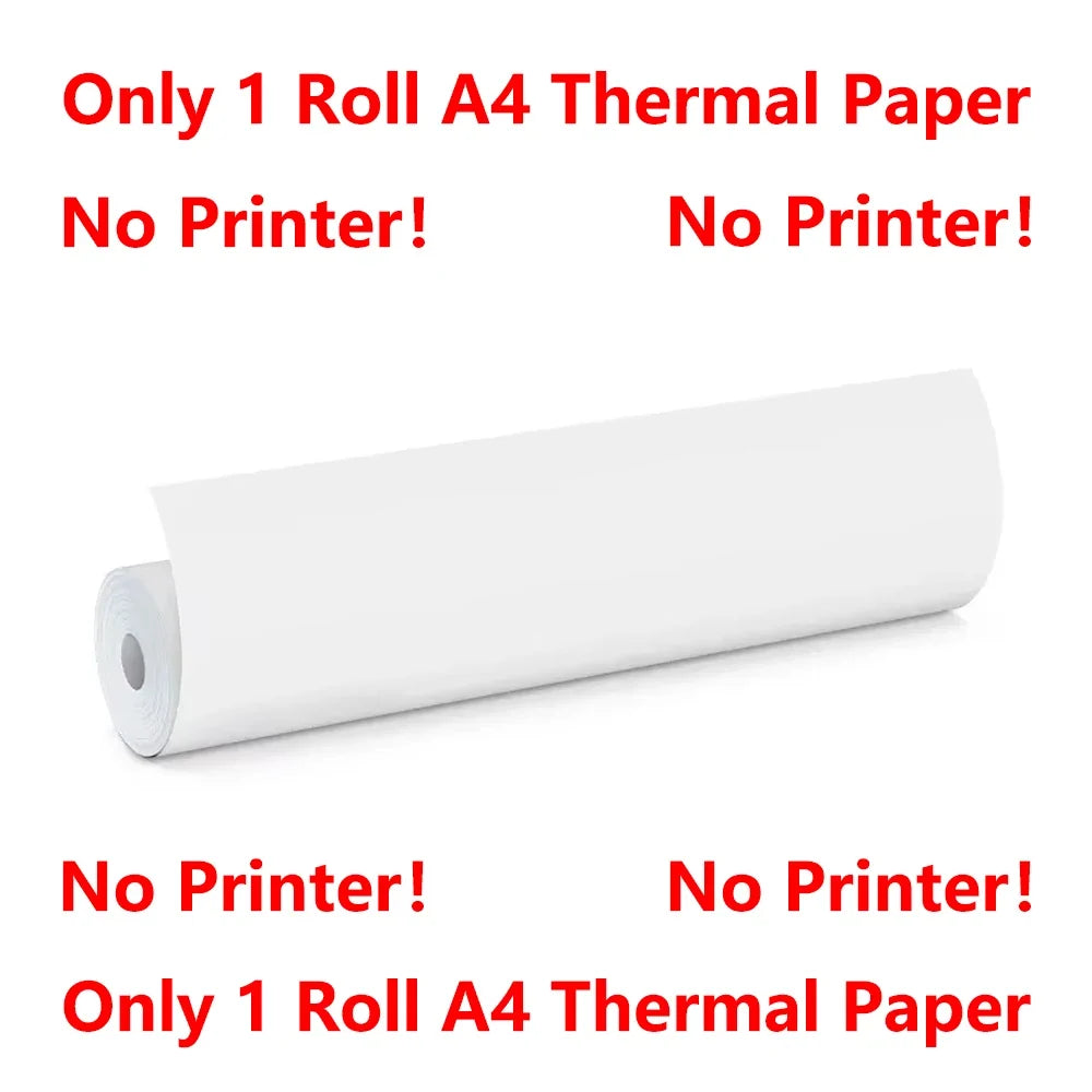 Portable A4 Thermal Printer – Bluetooth Wireless Mini Document Printer