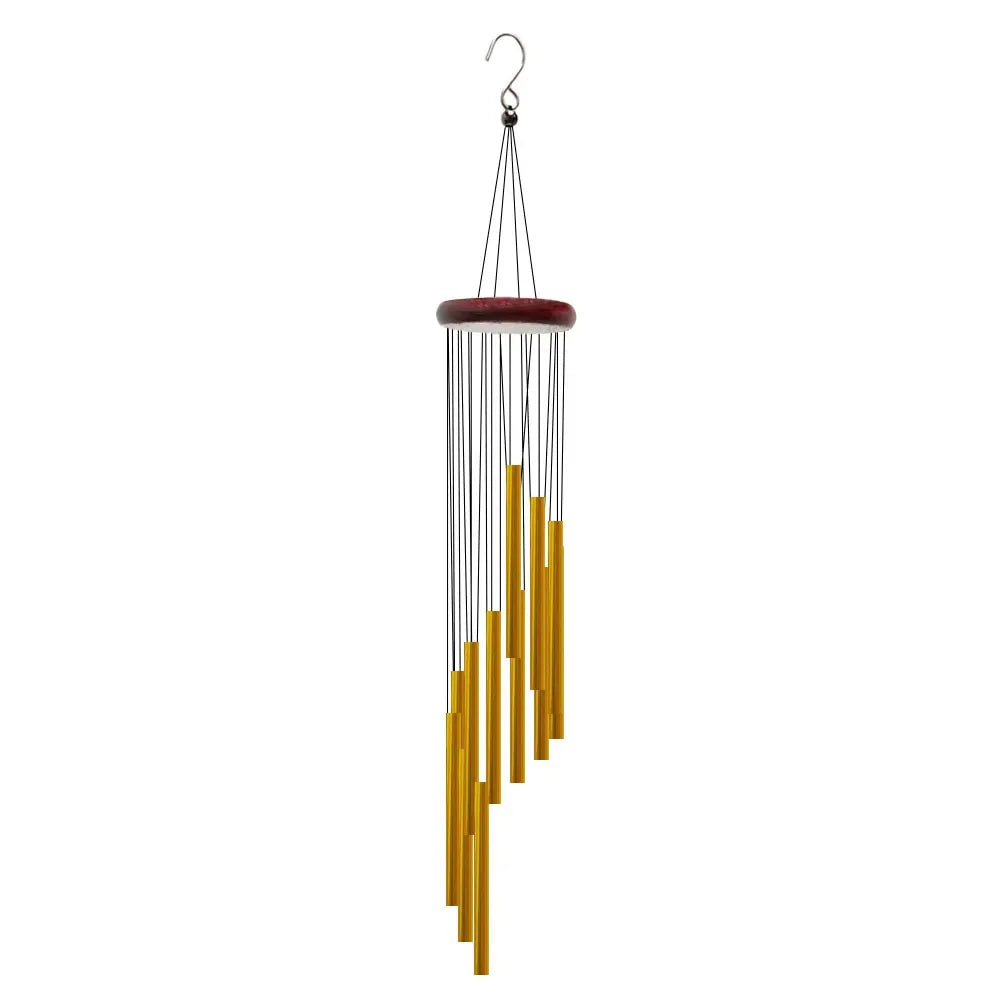 12-Tube Aluminum Wind Chimes – Deep Tone Outdoor Chimes for Garden and Patio