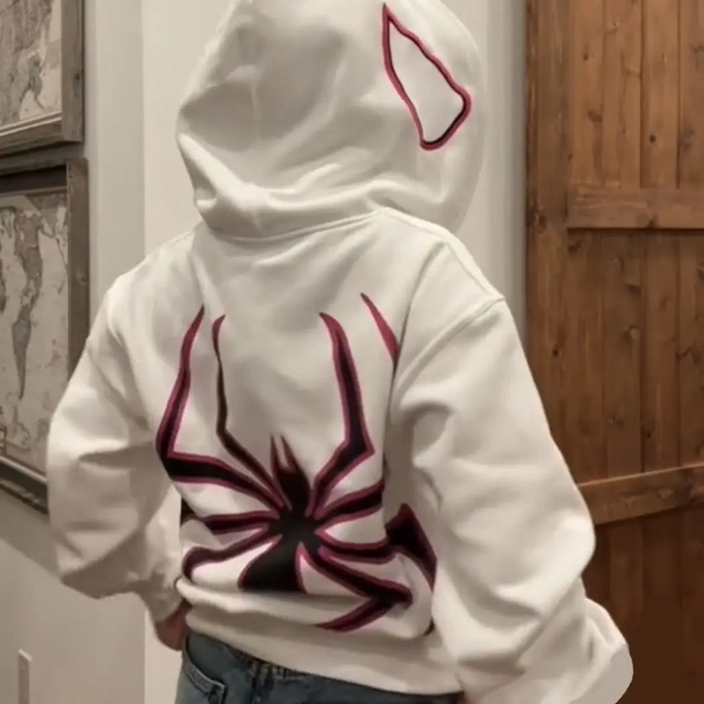 Women's Zip Up Hoodie, Oversized Autumn Hooded Sweatshirt