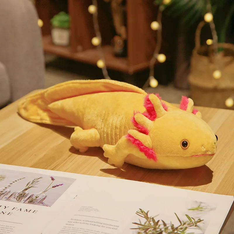 Kawaii Axolotl Plush Toy – Colorful Newt Stuffed Long Pillow