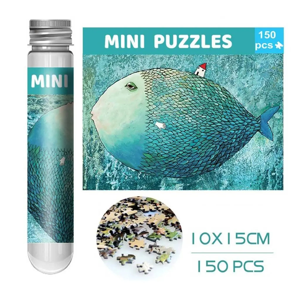 150PCS Oil Painting Jigsaw Puzzles – Mini Test Tube Educational Toy