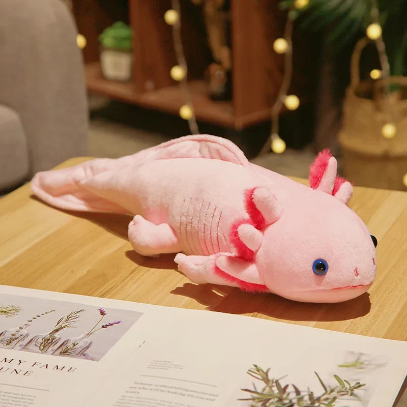 Kawaii Axolotl Plush Toy – Colorful Newt Stuffed Long Pillow