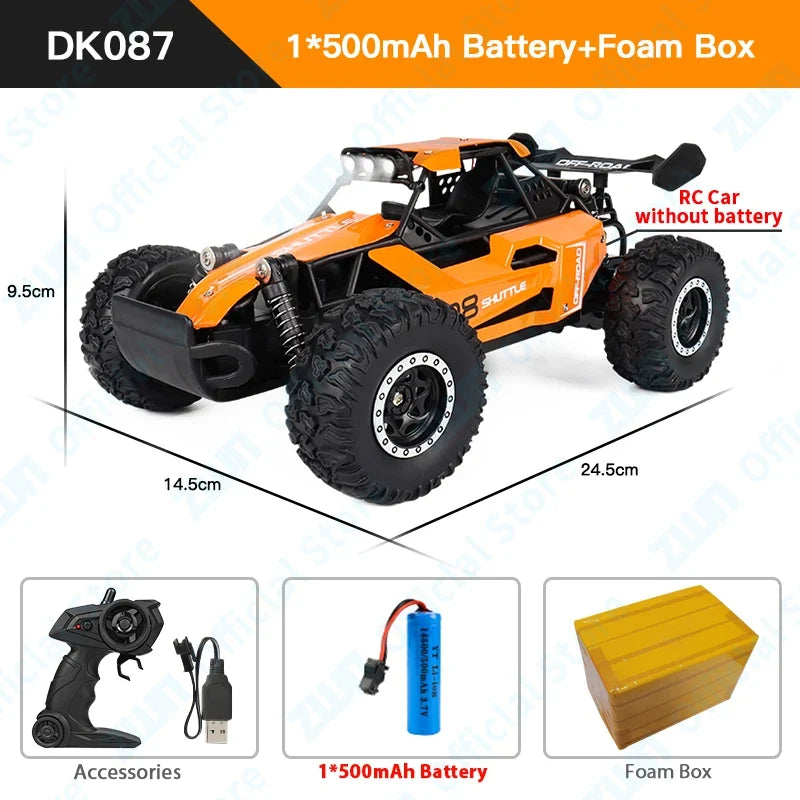ZWN 1:16/1:20 RC Car 2WD Off-Road Remote Control Car with LED Light