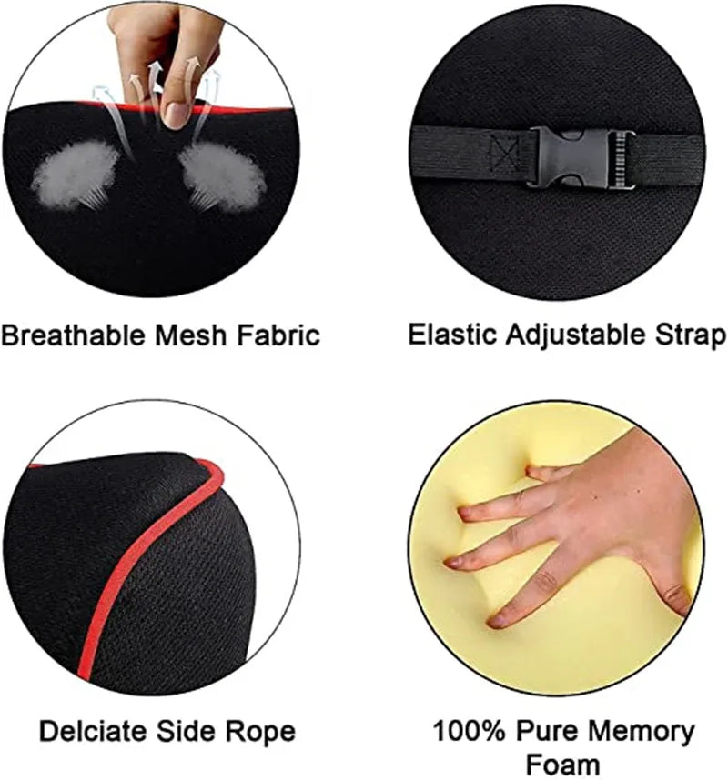Memory Foam Car Cushions – Neck Pillow & Lumbar Options