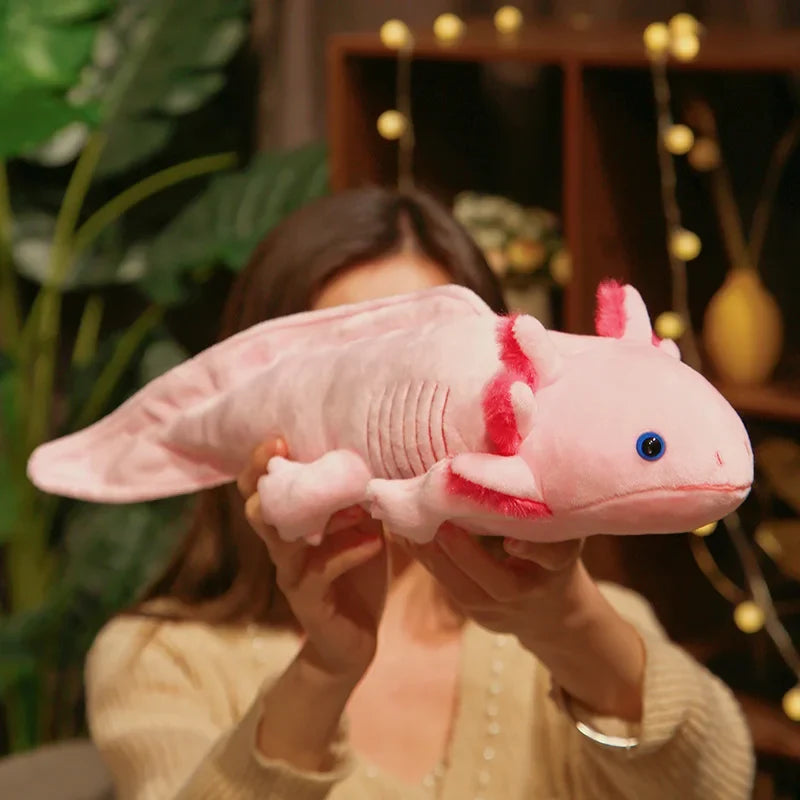 Kawaii Axolotl Plush Toy – Colorful Newt Stuffed Long Pillow