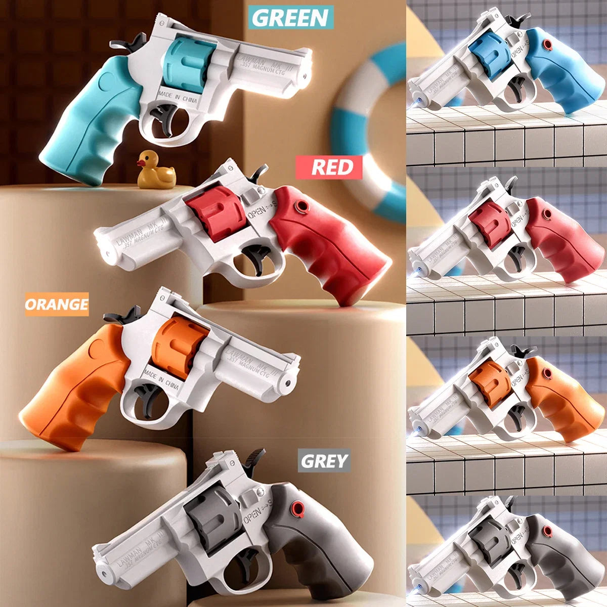 Revolver Water Gun Toy – Summer Beach Pool Sheriff Pistol for Kids