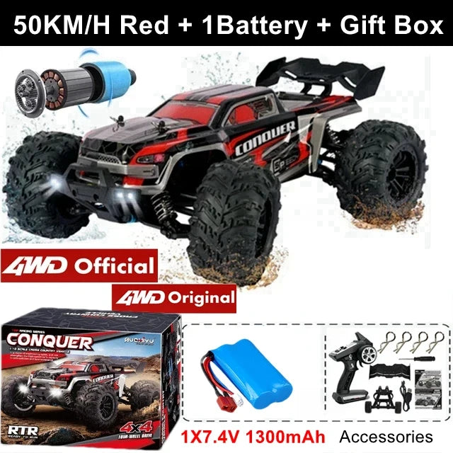 4WD Remote Control Car High-Speed 50-80KM/H Off-Road Buggy Truck