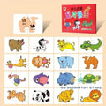 32Pcs Toddler Matching Cards – Montessori Animal & Shape Puzzle Set