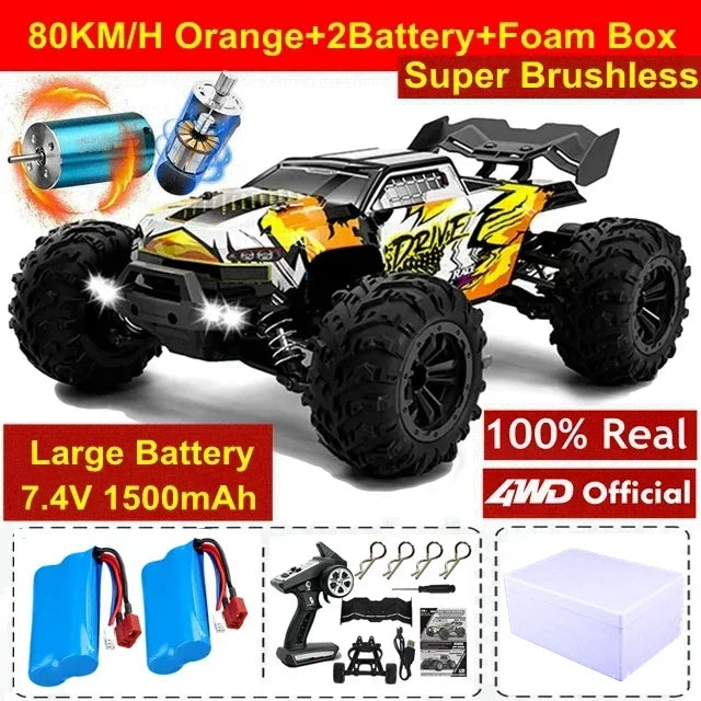 4WD Remote Control Car High-Speed 50-80KM/H Off-Road Buggy Truck