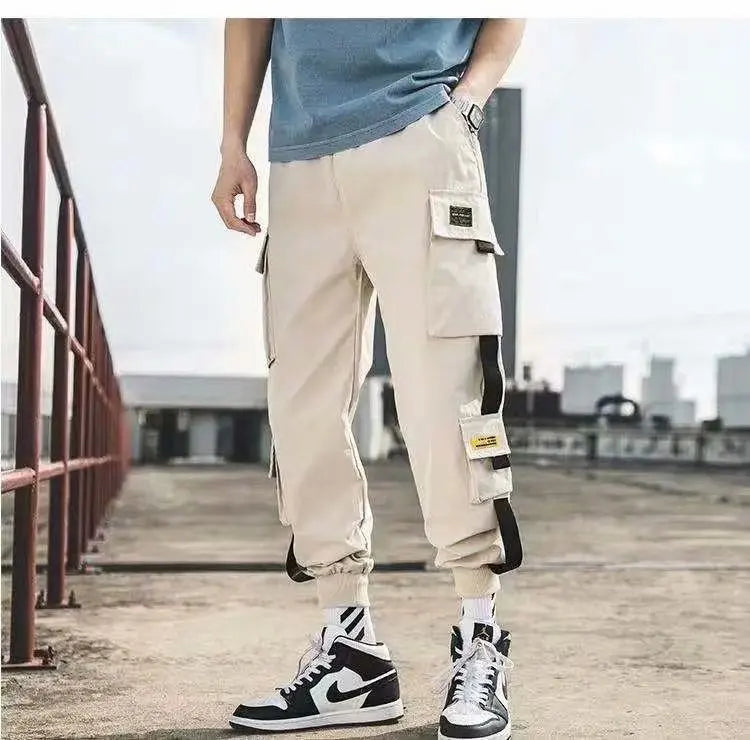 Men's Cargo Joggers, Casual Hip Hop Streetwear Sweatpants