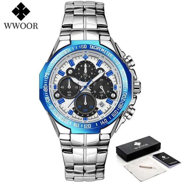 Men's Gold Luxury Quartz Wrist Watch – Big Dial Dress Watch